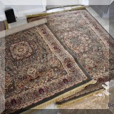 R41. 2 Grand Manor “Sage Tabriz” rugs. 100% Wool. Made in Belgium. 3'11” x 5'7” 